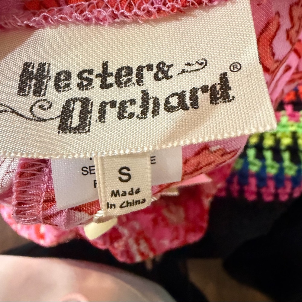 Hester & Orchard Floral Red & Pink Lounge Pants - Picture 7 of 8
